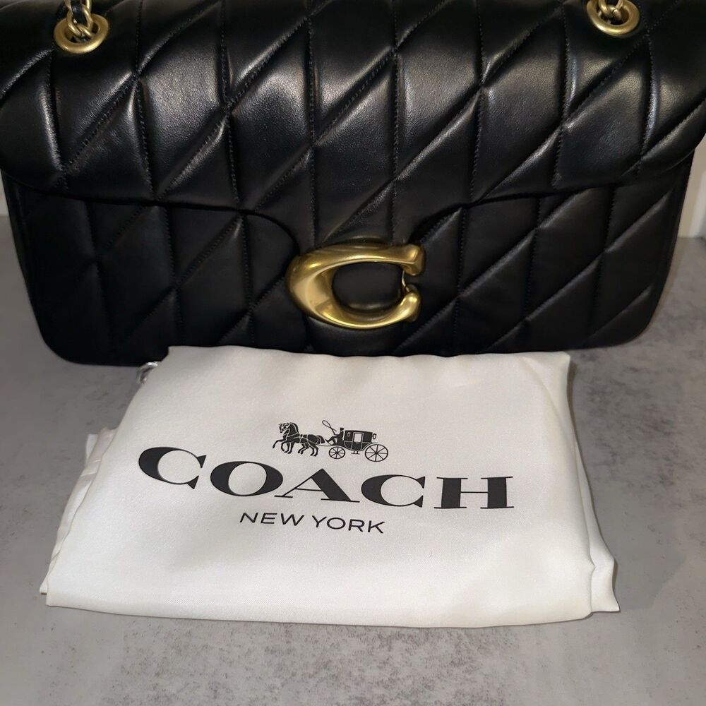 Coach Black Tabby 33 Quilted Nappa Leather Shoulder Bag CP151 $790 Retail - Picture 5 of 16